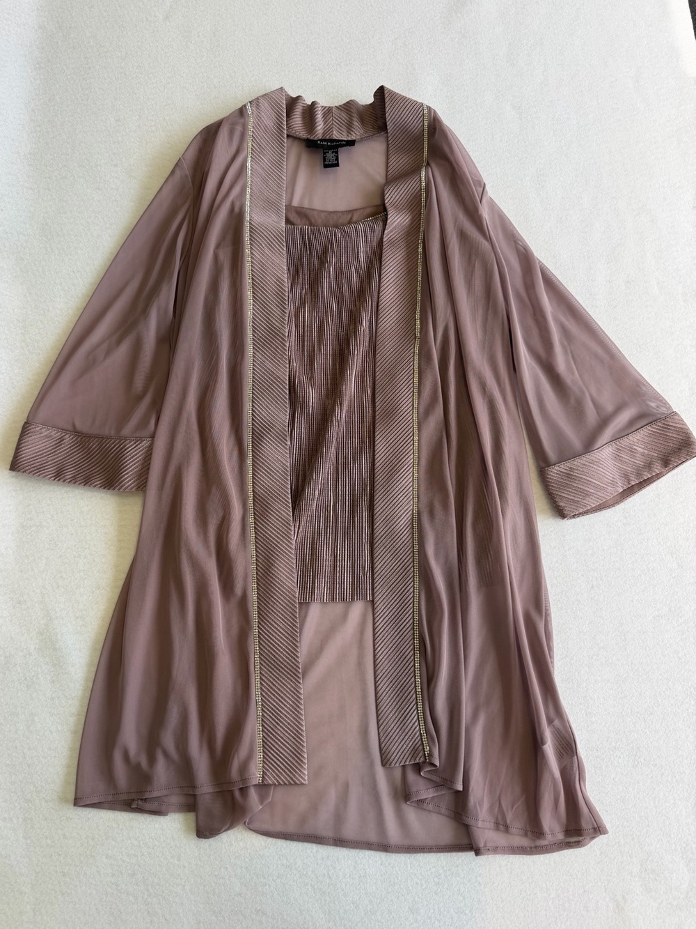 R&M Richards Rose Mauve Evening Top